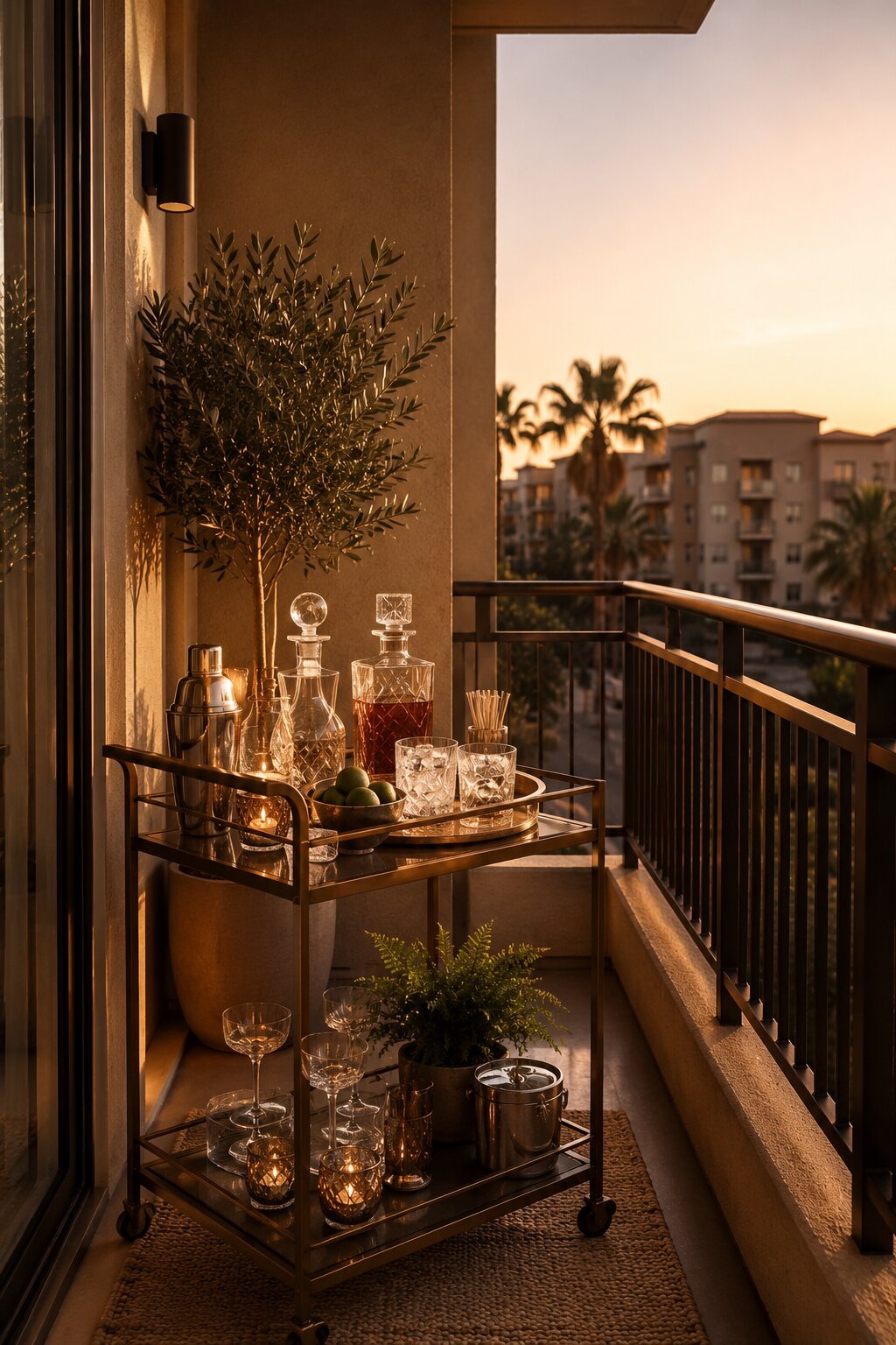 A Compact Bar Cart or Drink Station