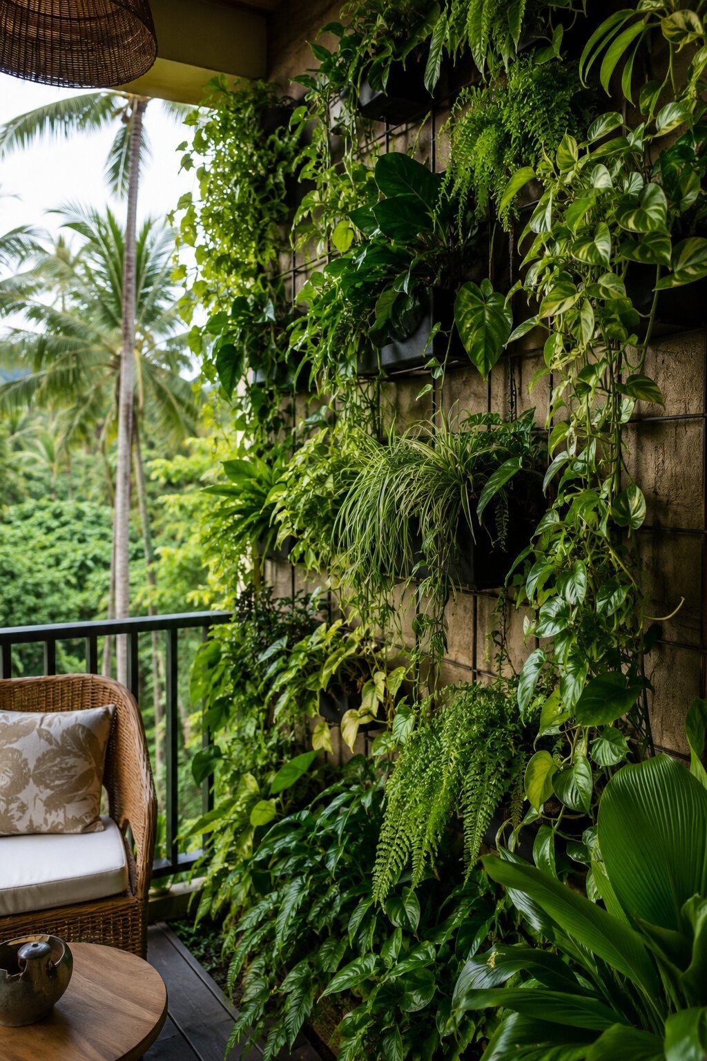 A Living Wall of Tropical Greenery