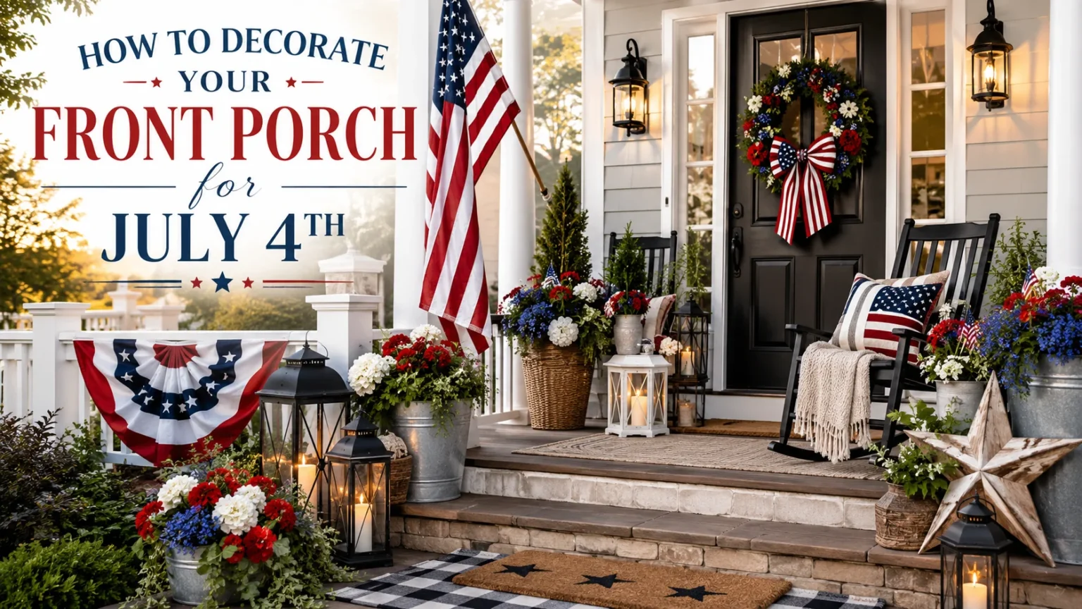 How to Decorate Your Front Porch for July 4th