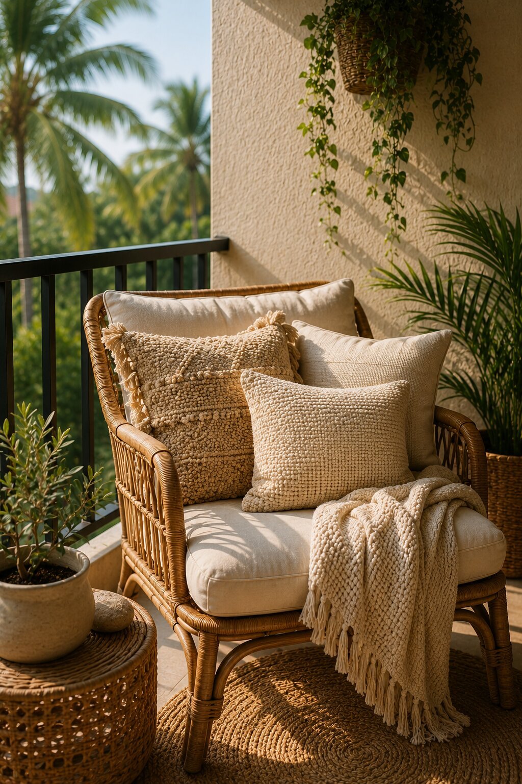 Layered Outdoor Textiles Cushions & Throws