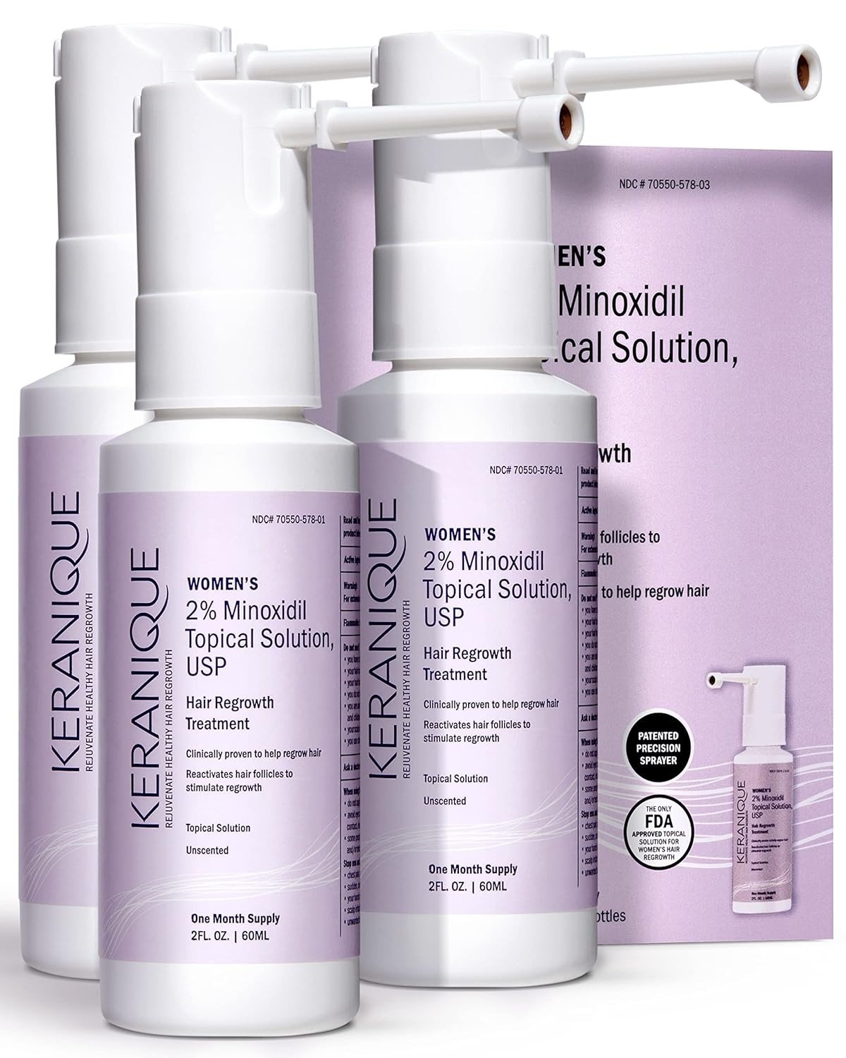 Keranique 2% Minoxidil with Precision Spray
