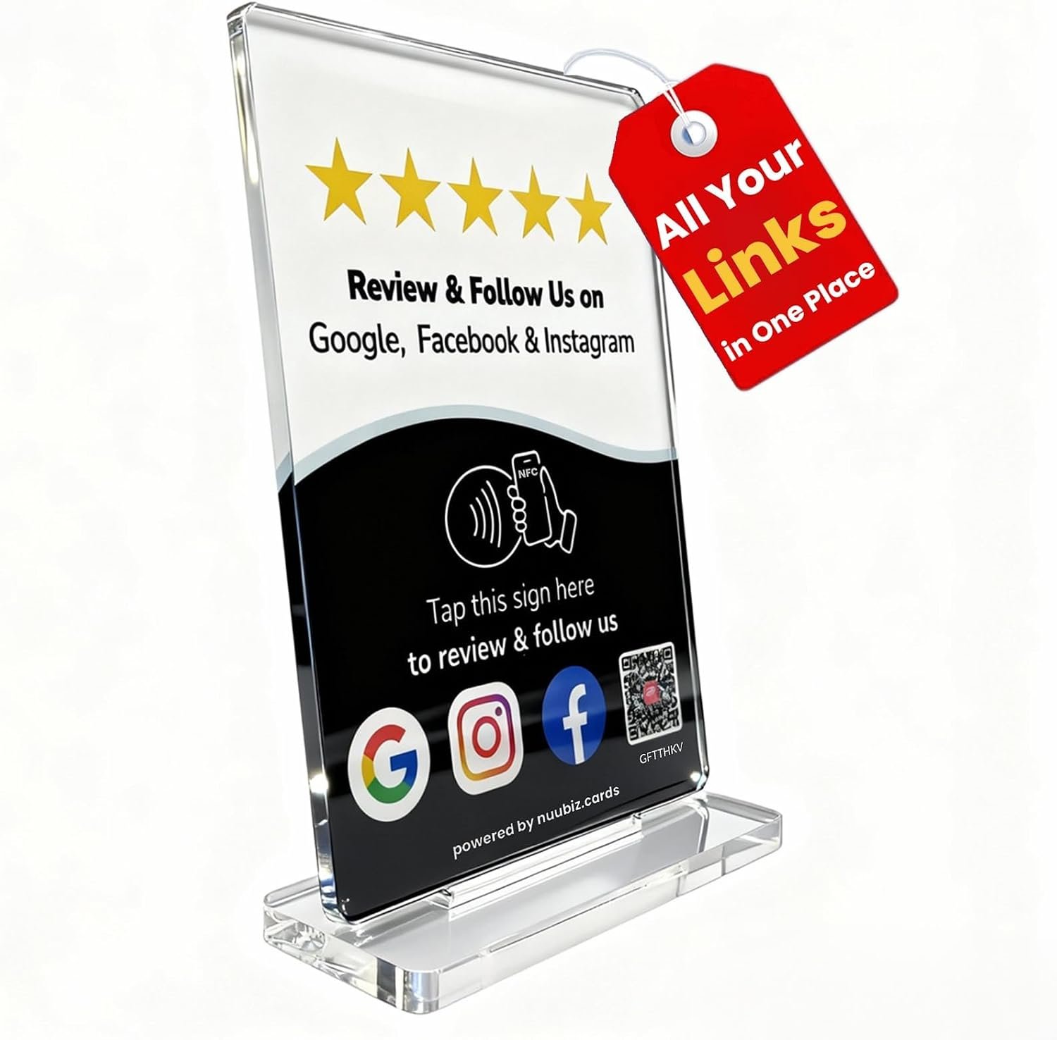 Review Tap Card Stand