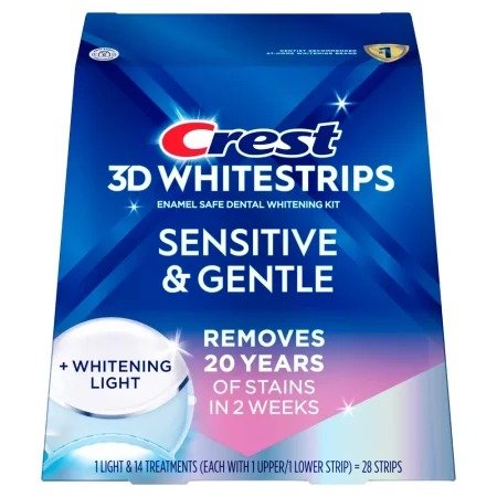 Crest 3D Whitestrips Sensitive and Gentle with LED Light
