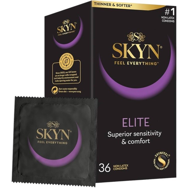 SKYN Elite ultra-thin lubricated latex-free condoms, 36 count box