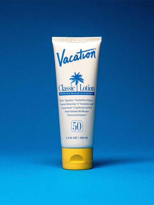 Vacation Classic Lotion SPF 50 sunscreen tubes