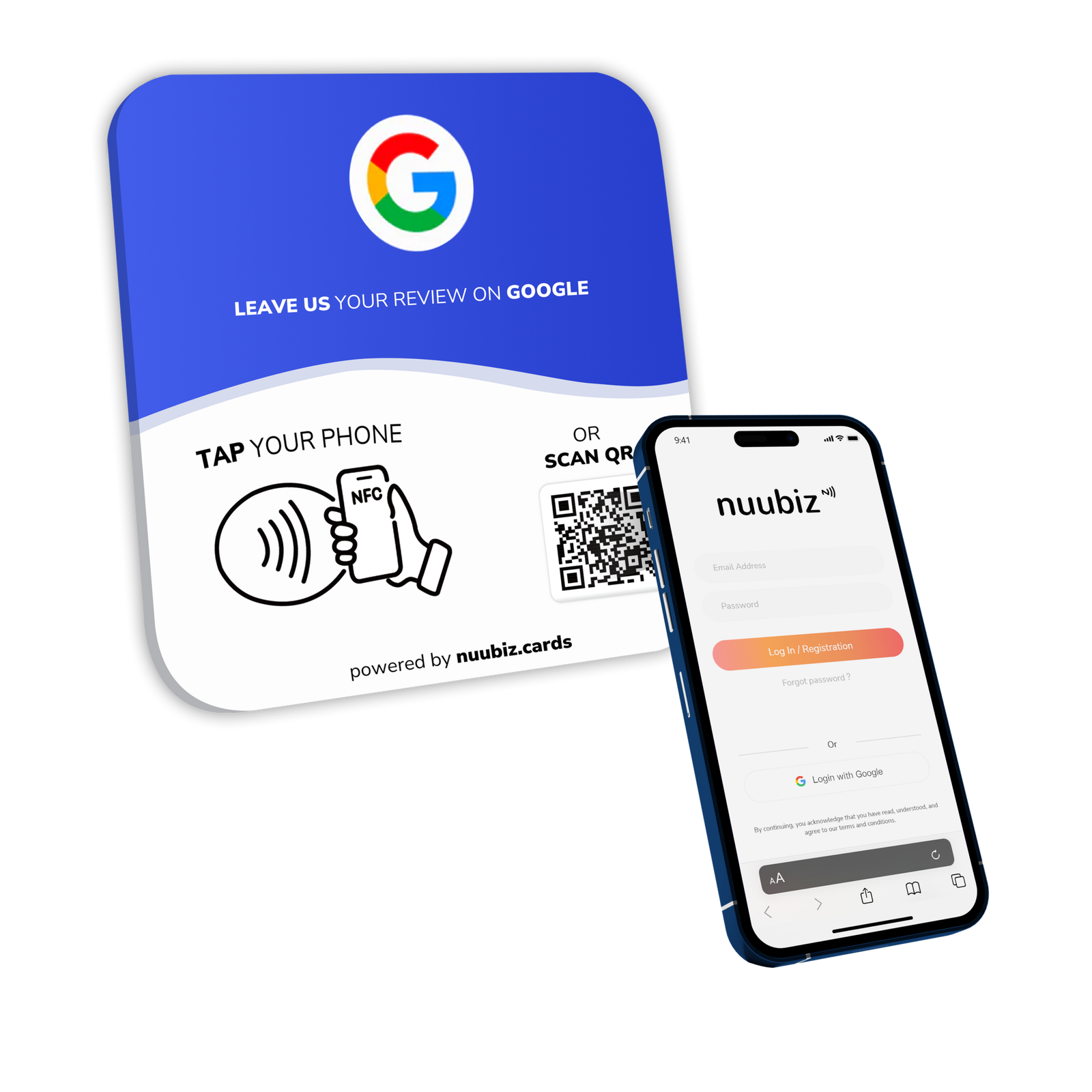 NUUBIZ multi-link review tap card