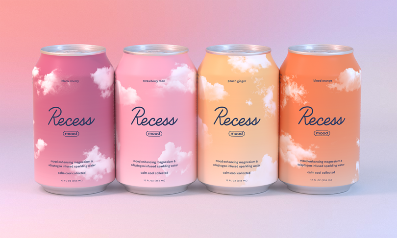 Recess Mood sparkling water variety pack cans