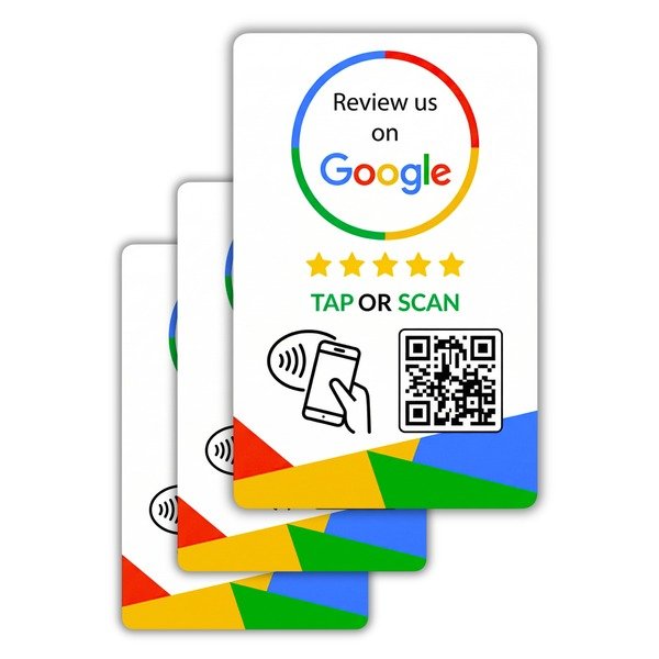 TapFive Google Review Tap Cards 3-pack