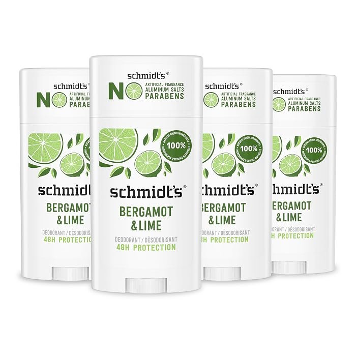 Schmidt's Aluminum-Free Natural Deodorant, Bergamot and Lime