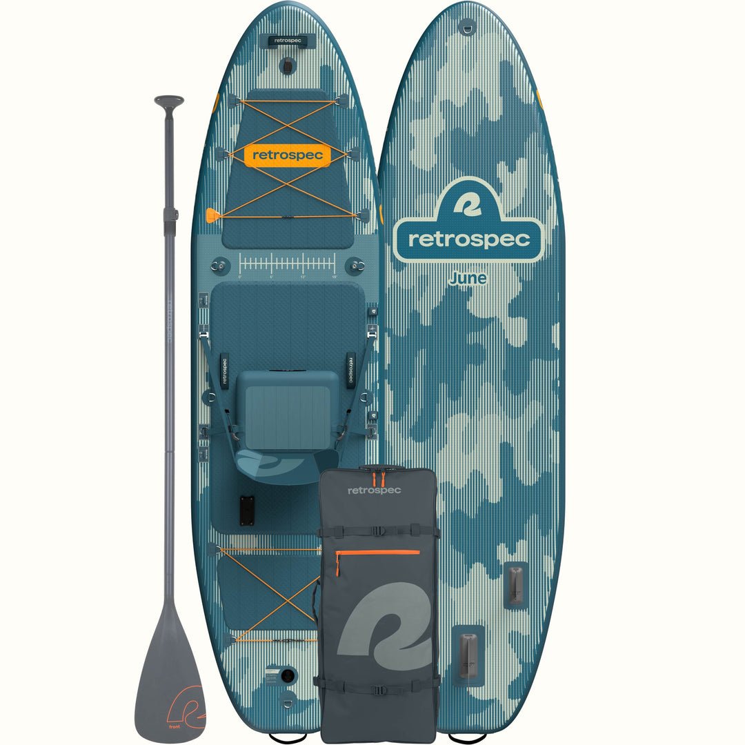 Retrospec June 11'6 Inflatable Fishing Paddle Board Kayak Hybrid