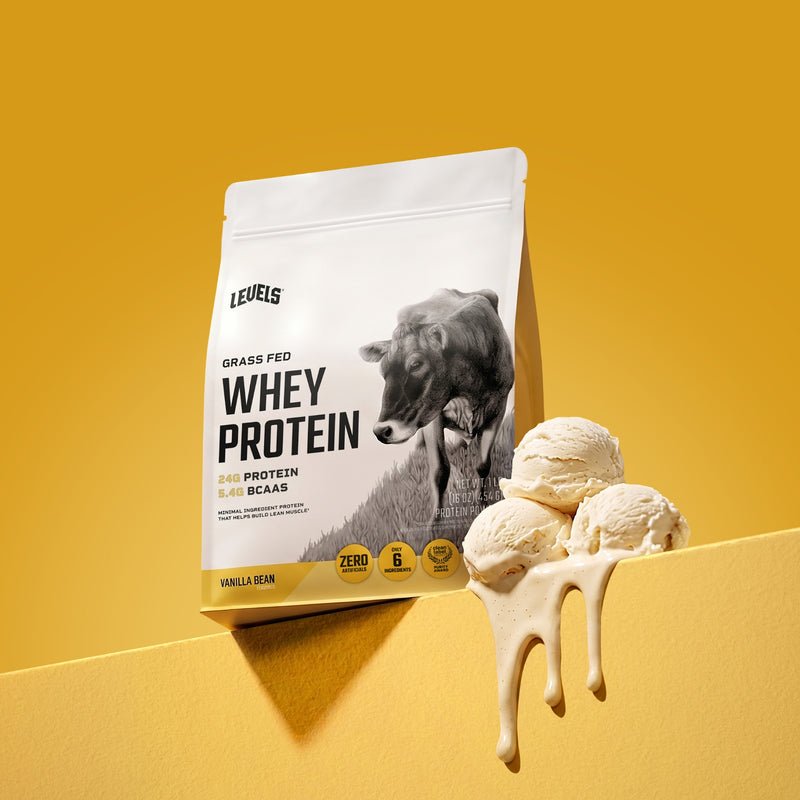 Levels Grass Fed Whey Protein Powder, Vanilla Bean, 5LB