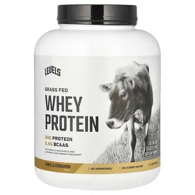 Levels Grass Fed Whey Protein Powder, Vanilla Bean
