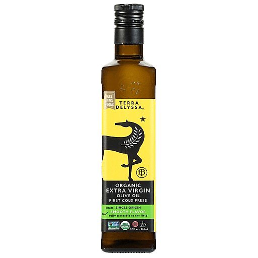Terra Delyssa First Cold Pressed Organic Extra Virgin Olive Oil bottle
