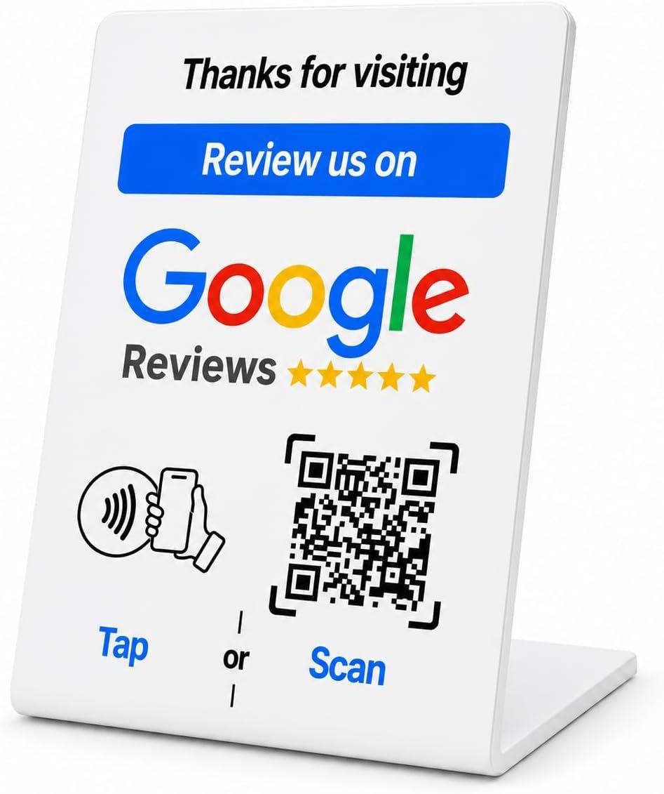 NFC Tap Google Review Stand by QRLynk